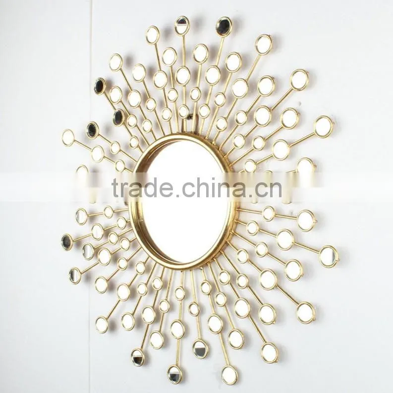 Modern Style Living Room Iron Frame Silver Mirrors