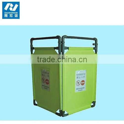 safety barriers for work with escalators with logo on