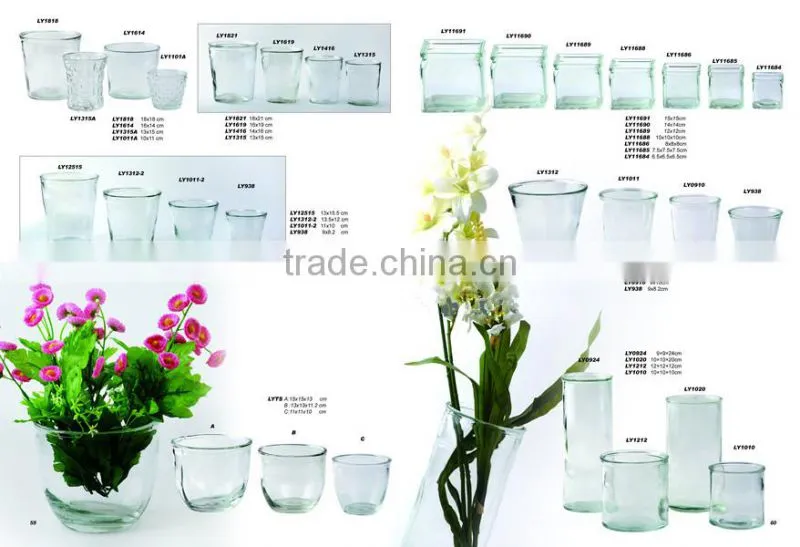 Factory direct sales Different size clear glass vase