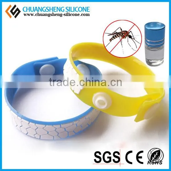 Silicone Rubber Mosquito Repellent Bracelet With Low Price from Professional Factory