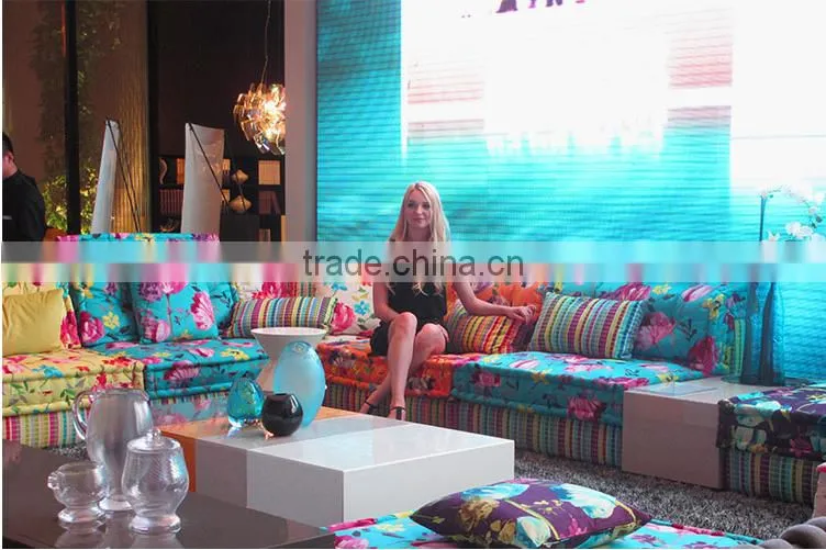 OZ224 new design luxury Multi color velvet fabric living room sectional home furniture soft fabric sofa