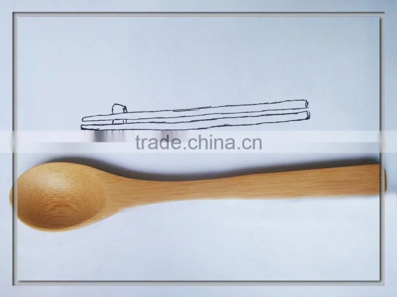Bamboo rice spoon for children, wooden tea coffee or juice disposable mixing spoon