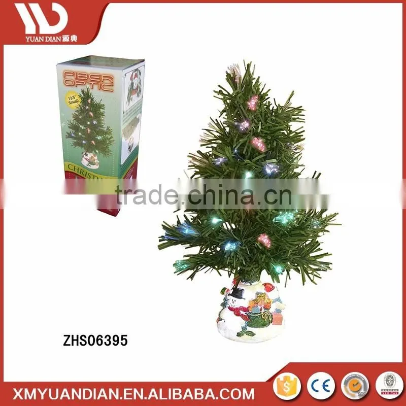 Gift Craft Santa Resin Christmas Ornament Led Solar Mini Christmas Tree Light