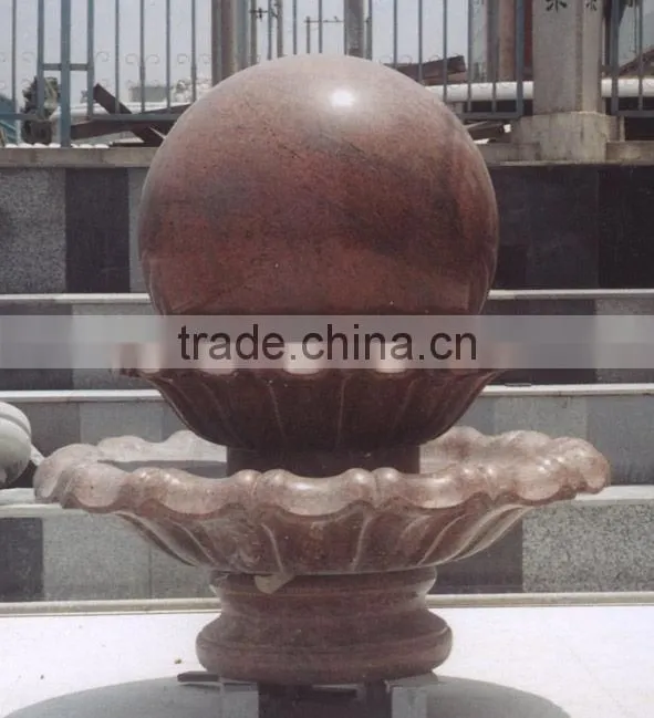 Outdoor stone ball water fountain