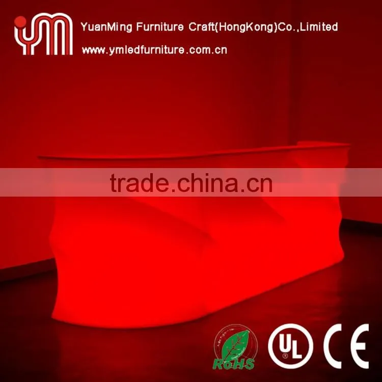 Sectional Wave Shape Bar Table/Illuminated Led Table/Light Up Led Bar Table