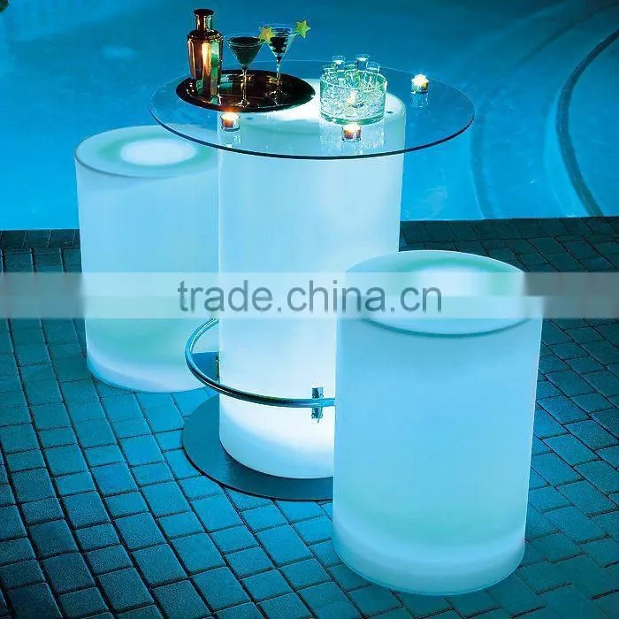 movable bar table/led high bar table/Color changes restaurant LED table/bar table light YM-LLT666645