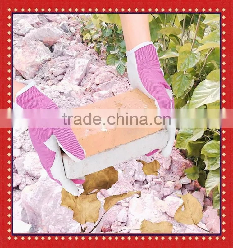 Women Gardening Gloves For Garden And Household Tasks Soft Pink Ladies Leather Gardening Gloves