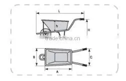 China Industial Factory garden or construction building Wheel barrow WB6400