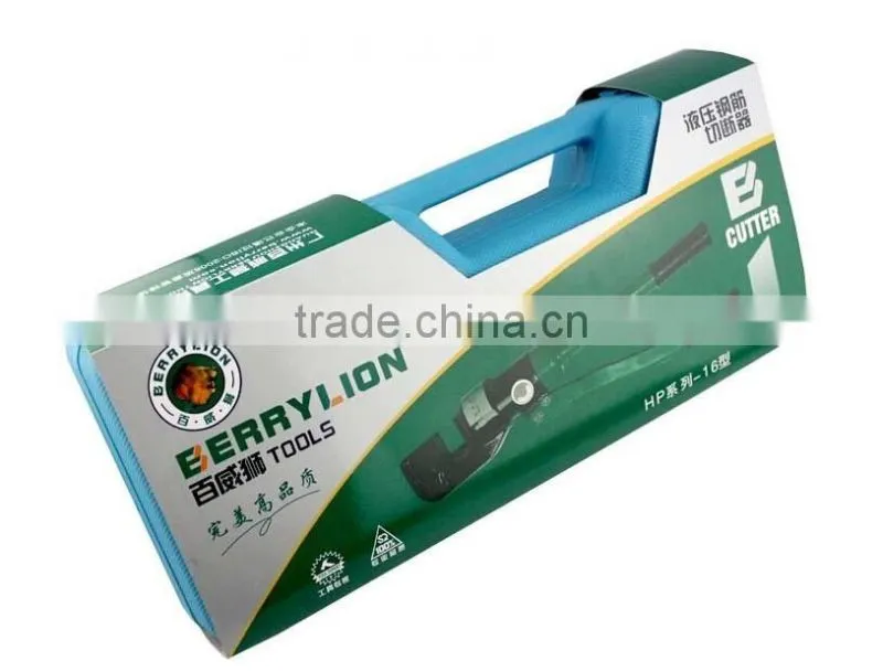 Berrylion hydraulic steel rebar cutter with plastic box