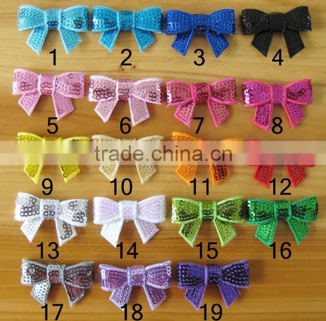 CF0776 2" wholesale mini boutique fashion beautiful sequin bows for baby girls