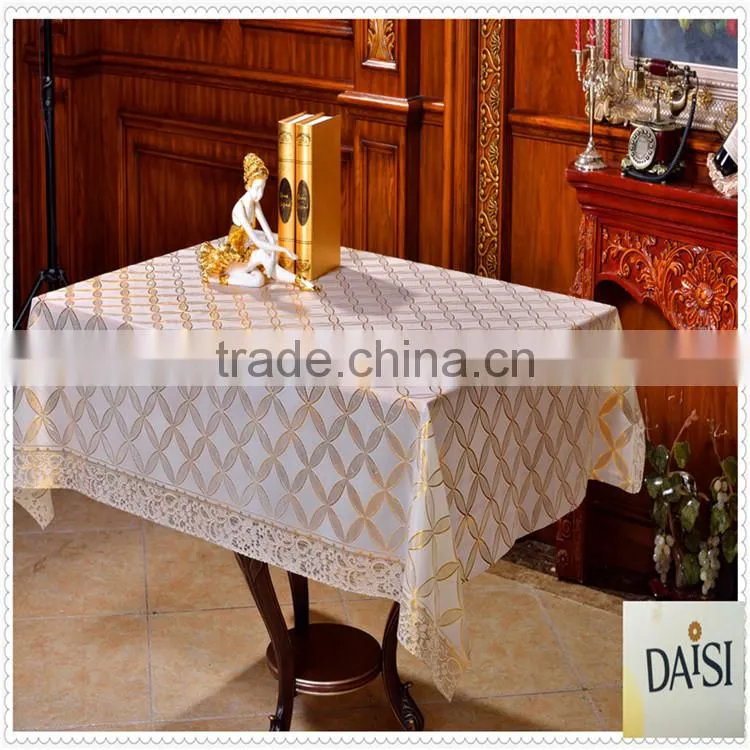 Cheap plastic tablecloths lace embossed vinyl tablecloth