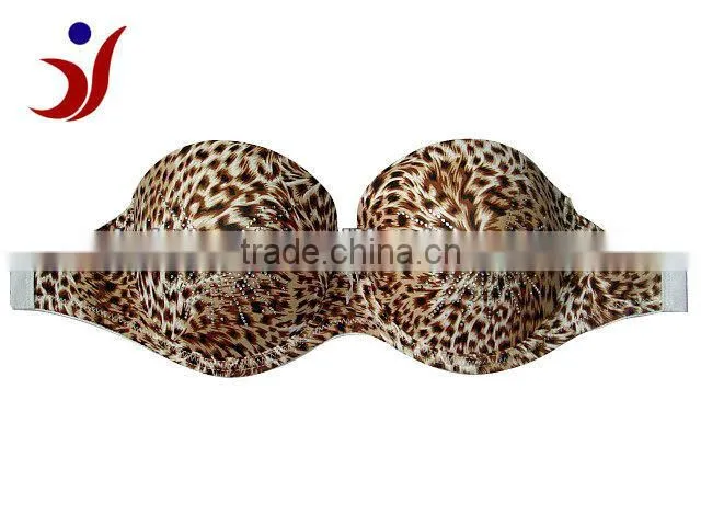 Top quality oem nylon ladies strapless sexi brassiere