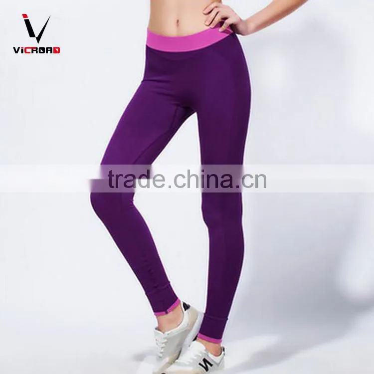 Sublimation black grey color blank seamless cheap skin tight fitness wear yoga pants