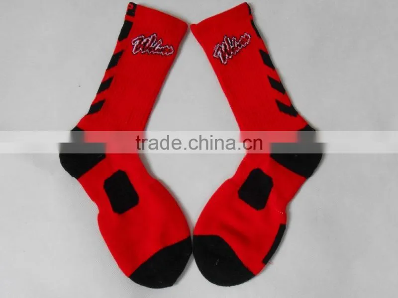 Customs knitted cotton sports elite socks