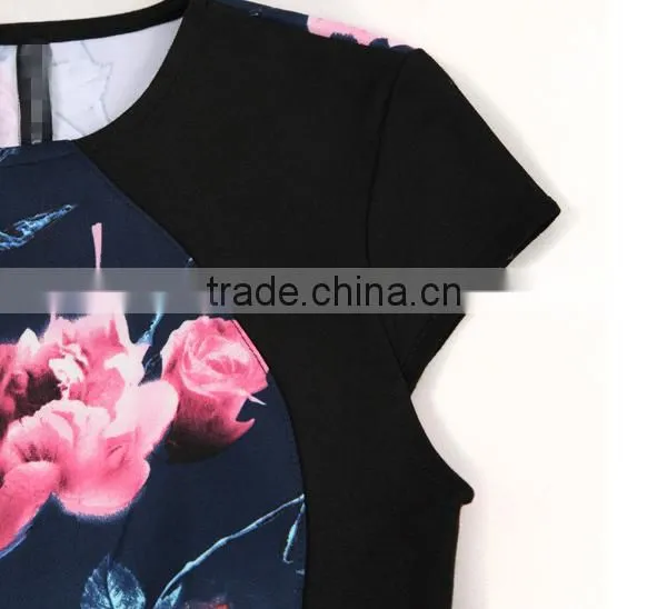 Fashion dress factory 100% cotton lady woman dress