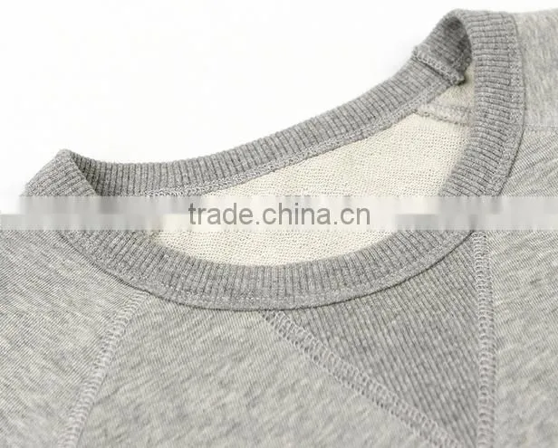 customized design wholesale mens plain comfort warm crewneck pullover fleece CVC80/20 cheaper hoodies/sweatshirt