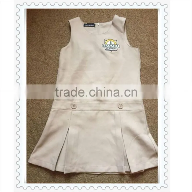 2016 Made in China Wholesale New Style Toddler Girl School Uniform Design Dress