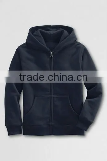 BOYS PLAIN ZIPPER HOODY