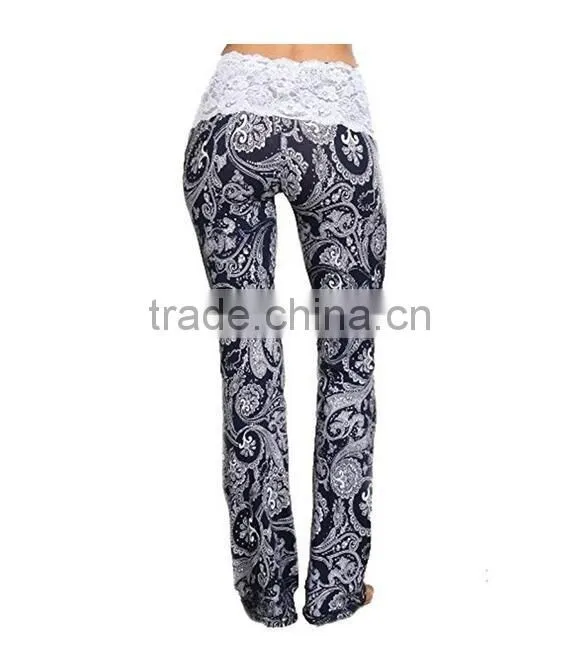 Full sublimation print capri yoga pants women custom your logo