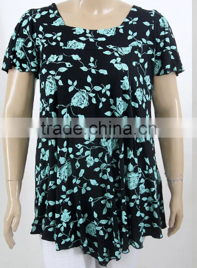Factory direct price casual invisible green design your own girls fancy blouse