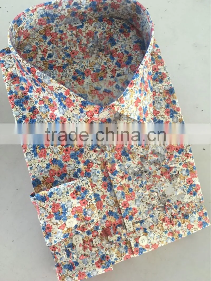 Latest florals mens slim fit dress shirt design