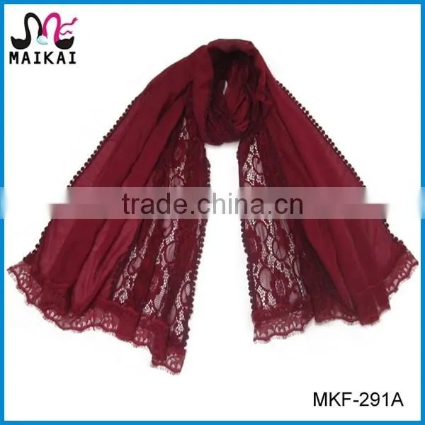 Wholesale new design fashion lady lace scarf 2017
