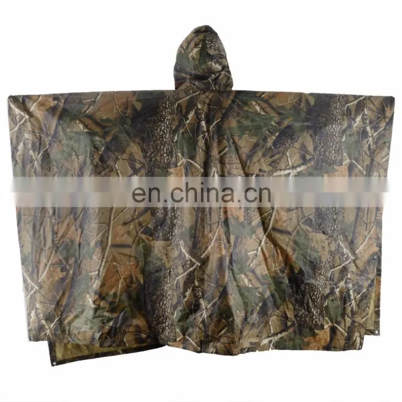 Breathable Camo Poncho Hunting Rain Wear