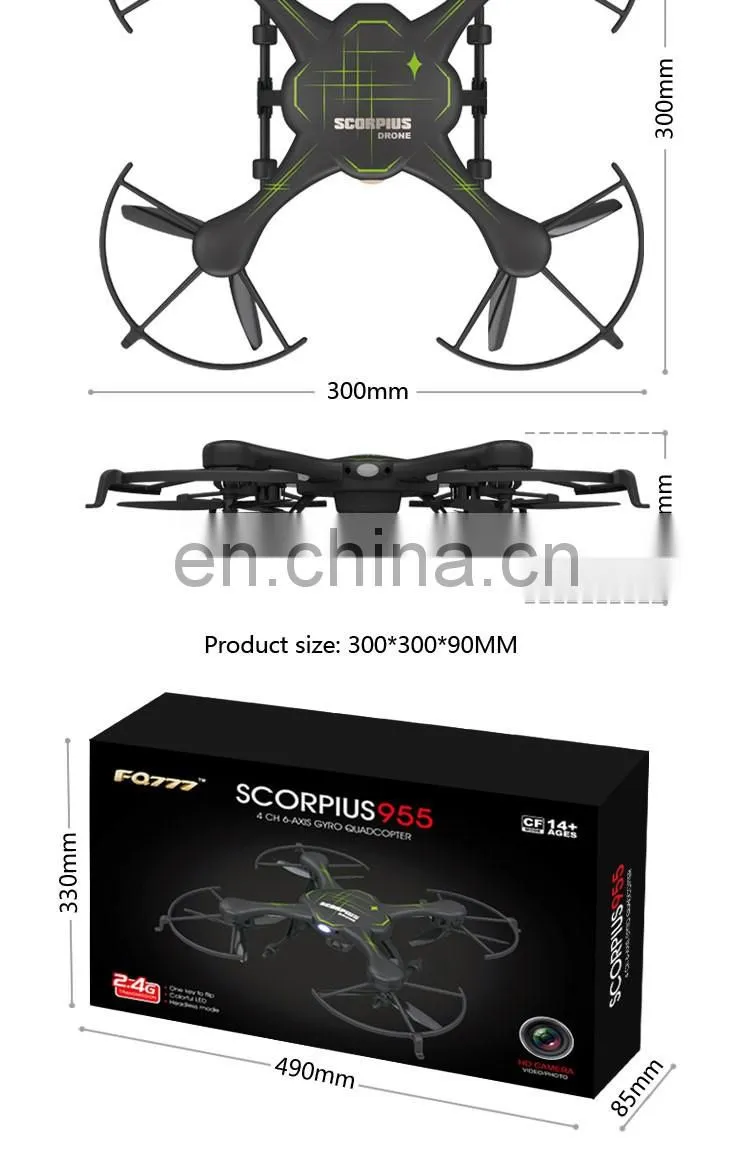FQ777-955 Drone with HD Camera 720P Pixel