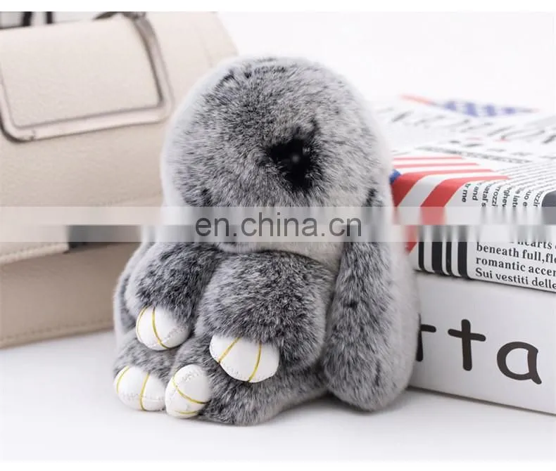 2016 Fashion Rabbit Fur Bag Charm / Pretty Rabbit Keychain