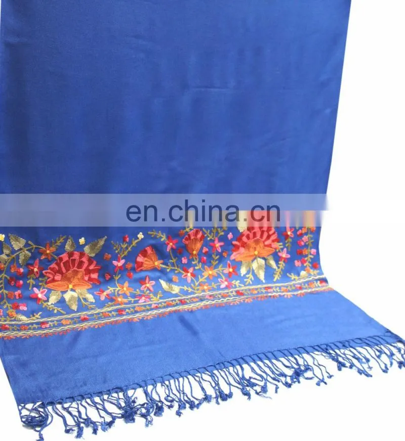 Viscose Pashmina shwal with embroidery