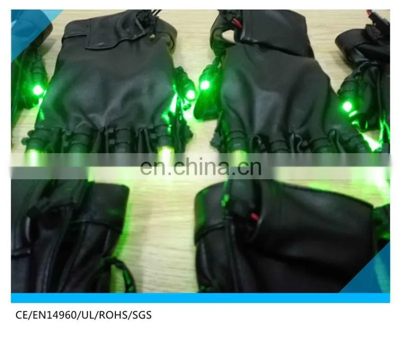 all green color laser gloves for Garden/nightclub star shower laser light