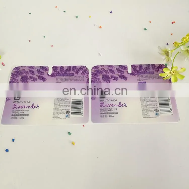 Wholesale alibaba plastic waterproof sticker cosmeti label for sleeping mask