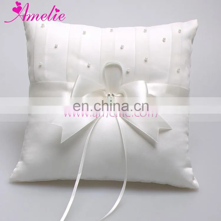 Wedding Dress Applique Lace and Flower Wedding Decoration Ring Pillow