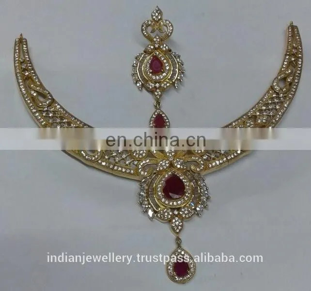 CZ jewelry necklace manufacturer,cubic zirconia necklace jewellery exporter