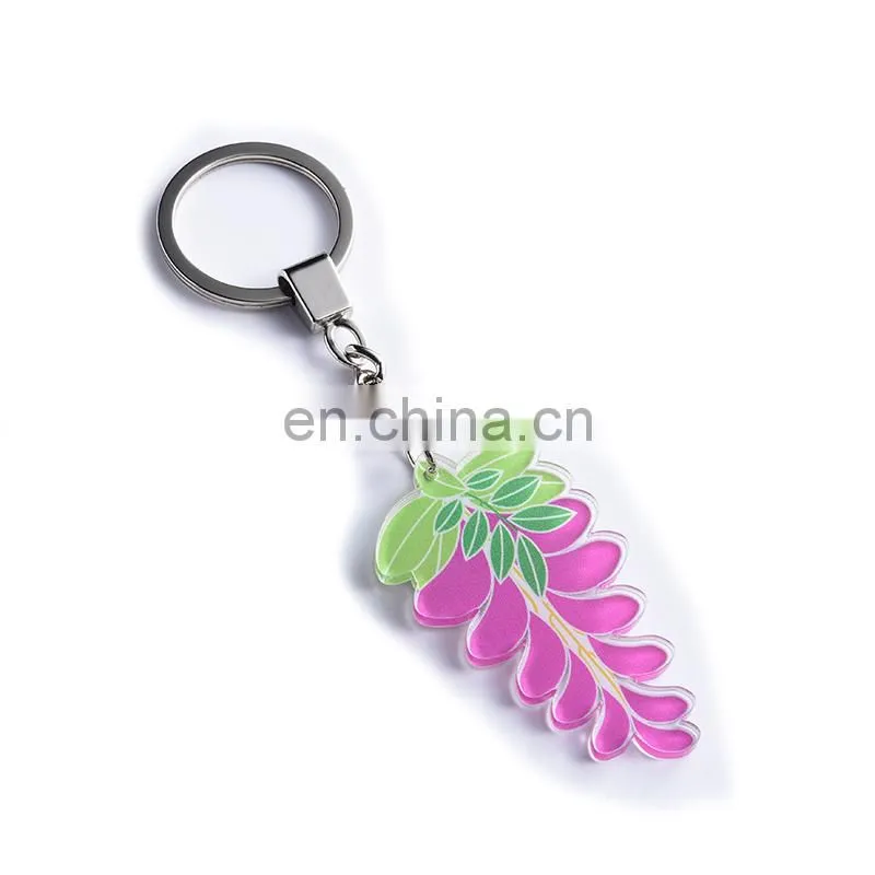 Custom grape plastic acrylic keychain