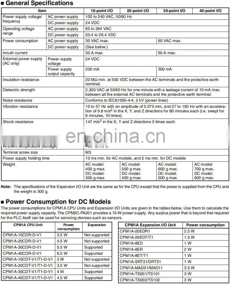 Omron CPM1A Series PLC CPM1A-30CDR-A-V1 for packing machine with good price