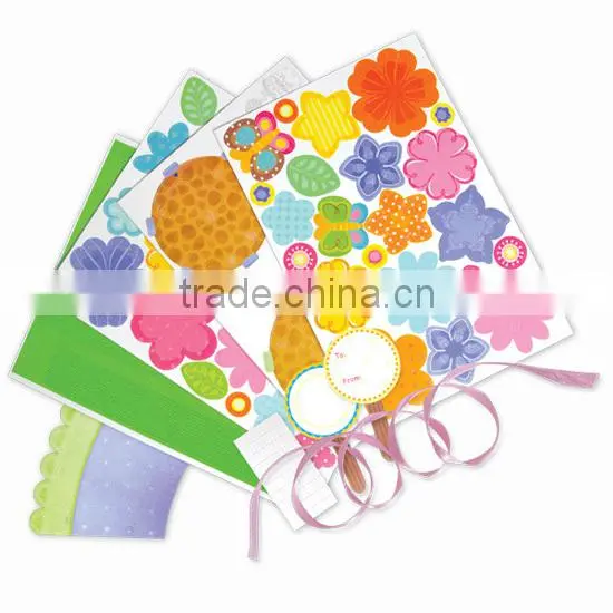 Decoration For gift Paper craft Flower pot DIY 3D Paper Flower