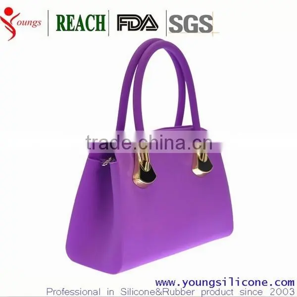 elegant fashionable silicone bags handbag for ladies
