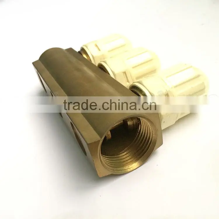 Wholesale price BST / NPT gas water distribution floor heating manifold with valve