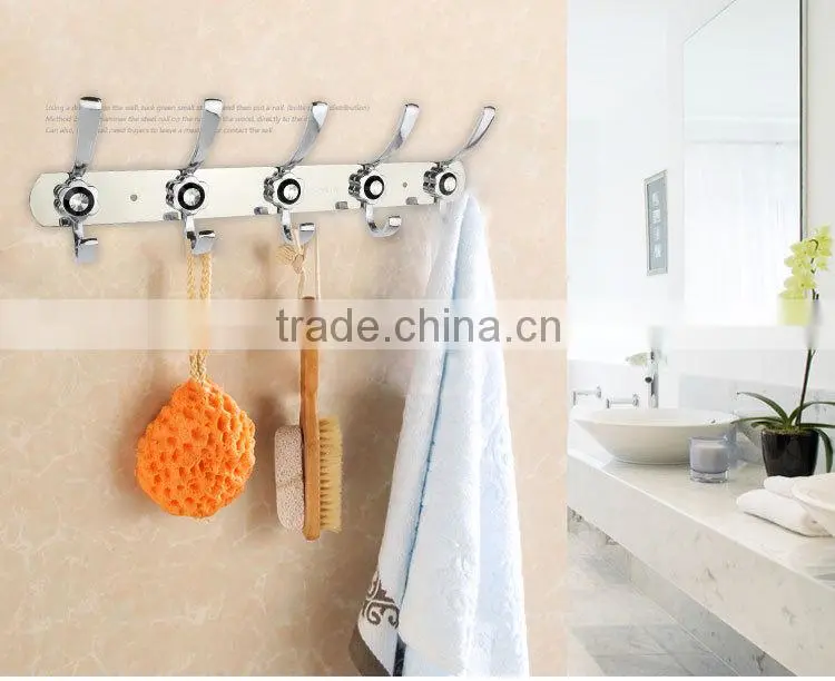 Decorative Stainless Steel Clothes Hook with black diamond(303)