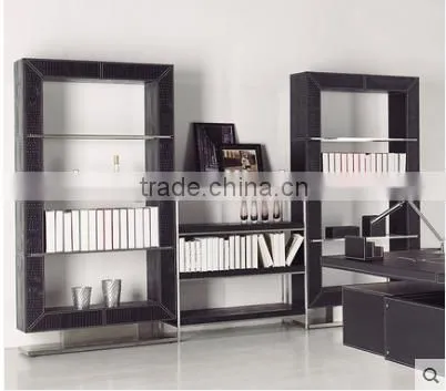HL Series fashionable metal frame leather covered cabinet