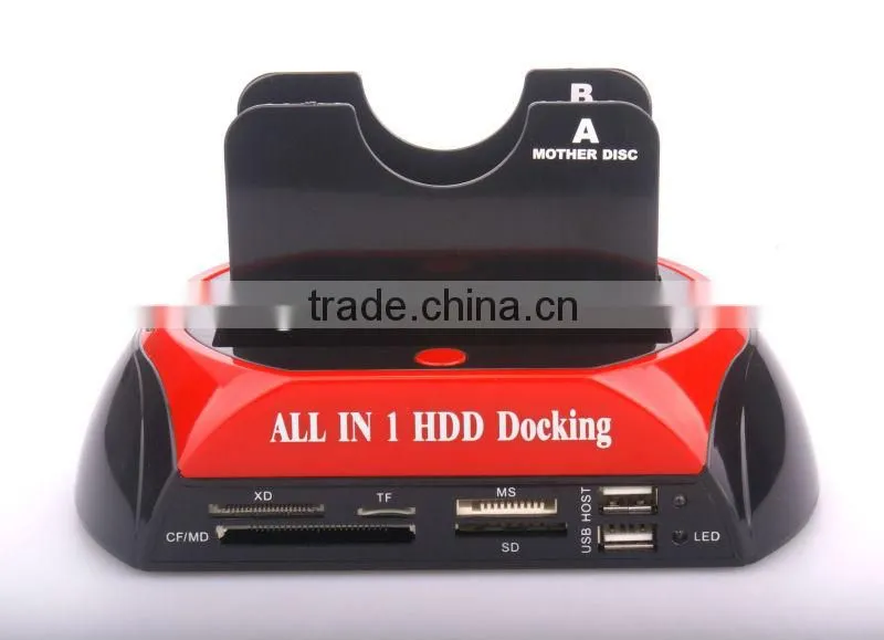 876c 2 USB ports card reader Hdd docking in HDD enclosure