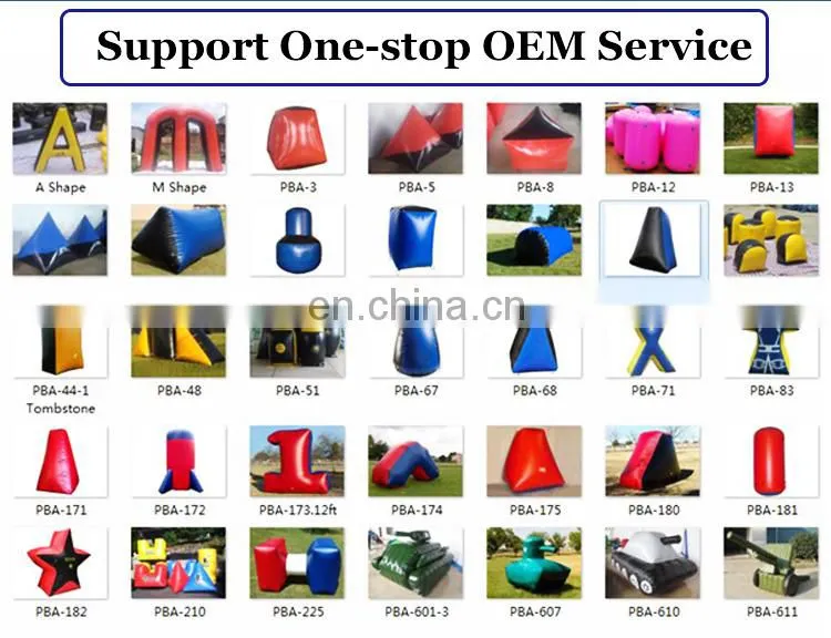 Outdoor Laser Tag Paintball Equipment Inflatables Paintball Obstacles Bunker Field