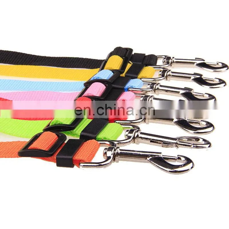 Pet Dog Cat Car Seat Belt Dog Accessories Adjustable Harness Lead Leash Small Medium Travel Clip Puppy Collar Leash