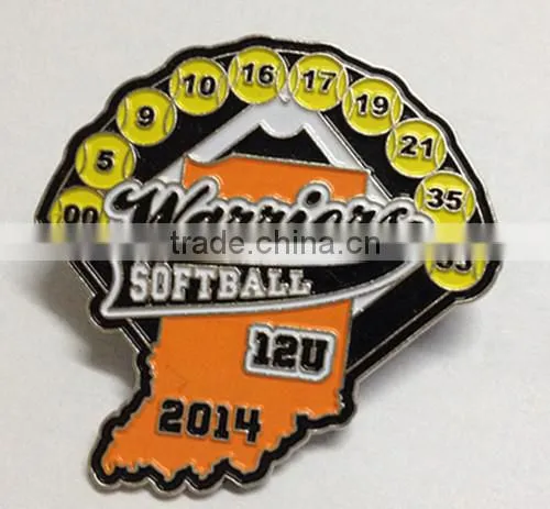 Custom soft enamel baseball pins badges sports pin