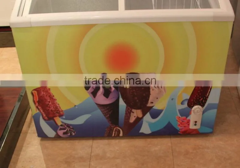 138L White glass small refrigerator freeze ice cream