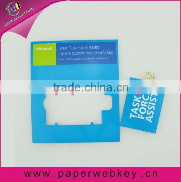 Best promo gift , Paper usb webkey.