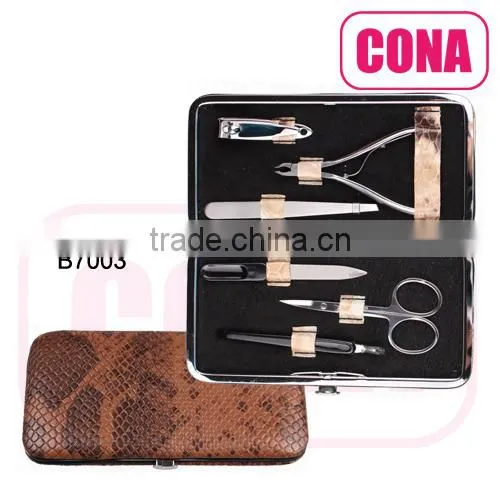 6pcs leather bag manicure set