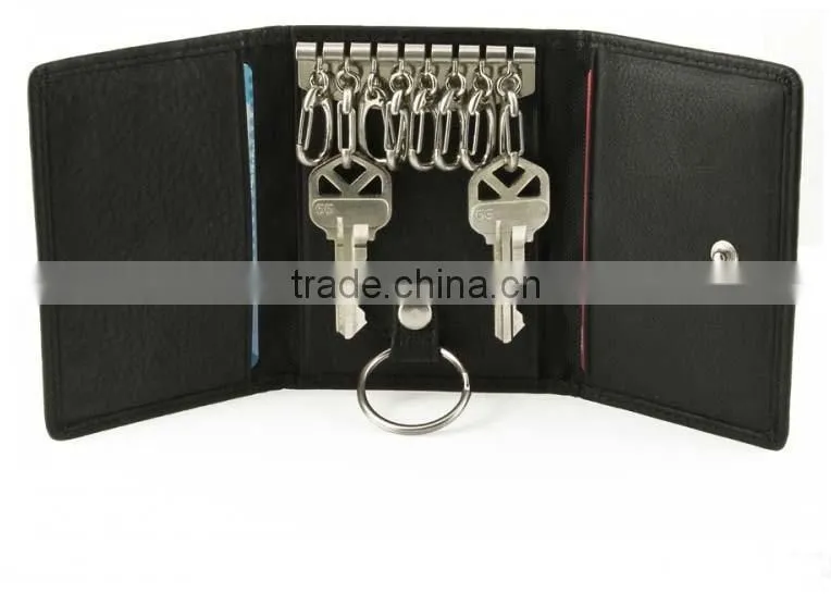 Fashion soft and luxurious cashmere leather key case genuine leather key case wallet