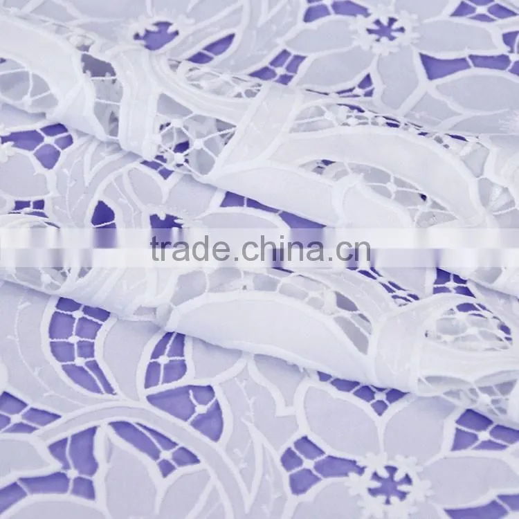 New special design best price fashion water soluble lace fabric for curtain/bridal